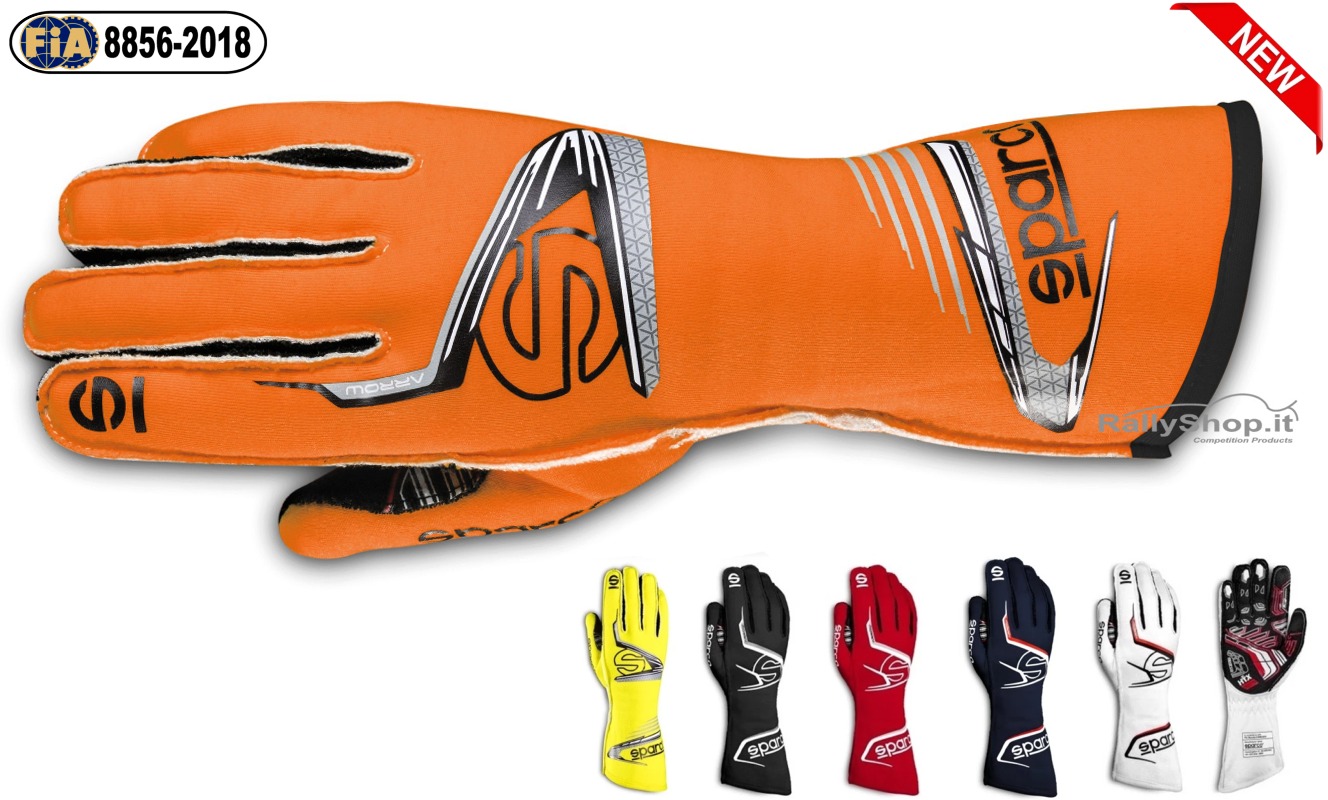 Race gloves Sparco Arrow Karting (external stitching) red