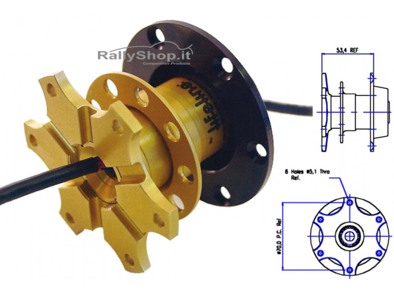 Mozzo Staccavolante GRUPPO N/TUNING CAR 8 Pin Elettrico