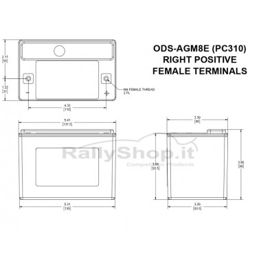 Batteria Odyssey Extreme 08 ( ODS-AGM8E PC310 )