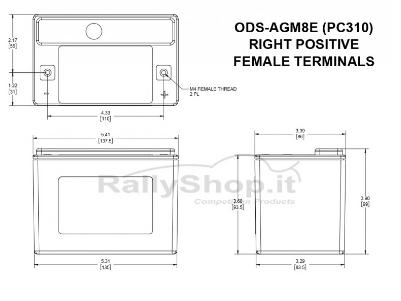 Batteria Odyssey Extreme 08 ( ODS-AGM8E PC310 )-PC310-ODS-AGM8E