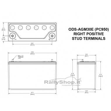 Batteria Odyssey Extreme 30 ( ODS-AGM30E - PC950 )