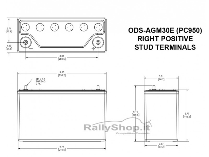 Batteria Odyssey Extreme 30 ( ODS-AGM30E - PC950 )-PC950-ODS-AGM30E