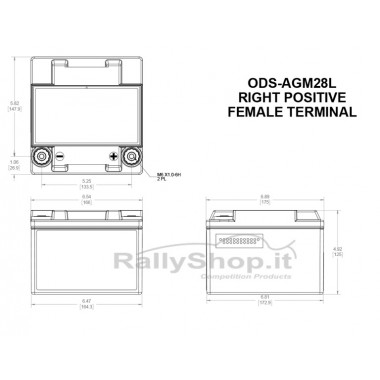 Batteria Odyssey Extreme 35 ( ODS-AGM28L - PC925 )