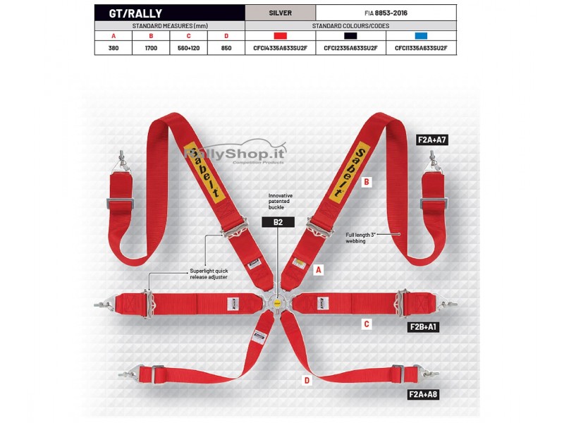 Cintura Sabelt SILVER Rally 3x3-CFCI4335A633SU2F