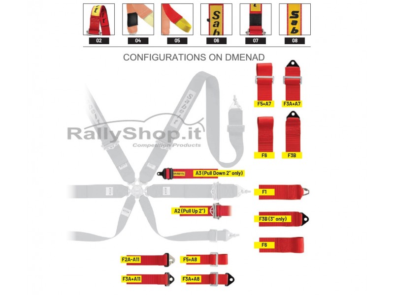 Cintura Sabelt SILVER Rally 3x3-CFCI4335A633SU2F