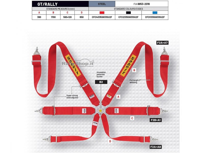 Cintura Sabelt STEEL Rally 3x3-CFCI4335S633SU2F