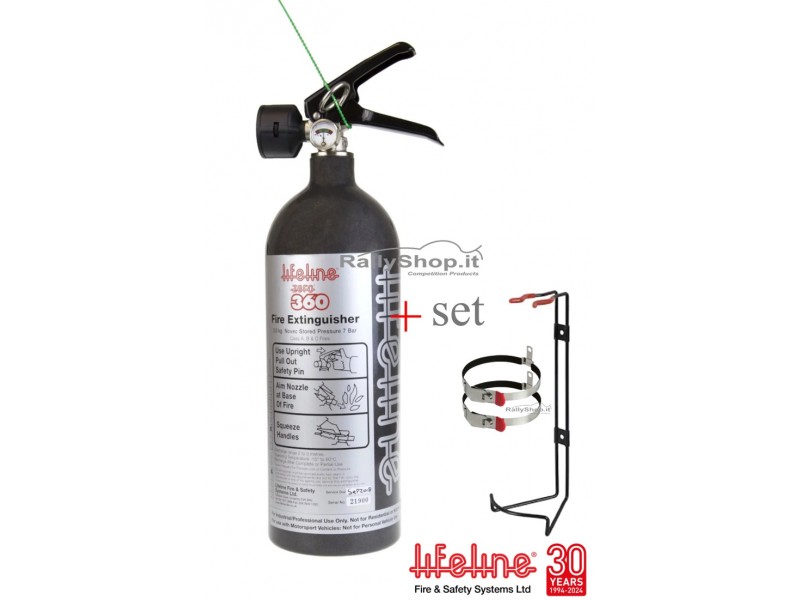 ESTINTORE BRANDEGGIABILE ZERO 360 2 kg. HAND HELD Lifeline-207-101-002