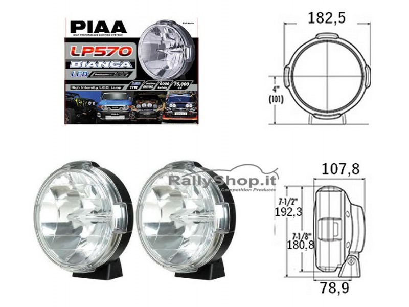 PIAA LP570 (180 MM) (2X 9W LED) PROFONDITA'