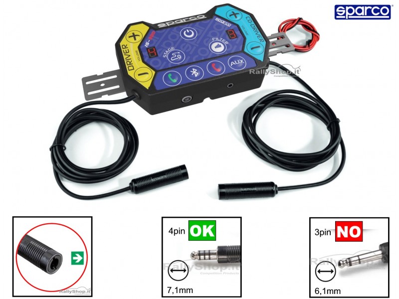 Centralina Interfono Sparco IS 300 ( connettore Femmina)-00537047BTF