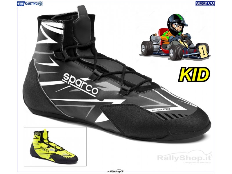 Scarpe Sparco K-RAPID KID ( Lacci ) FIA8877-2022-BKB0003B0-KID