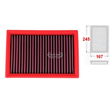 Filtro Aria Sportivo Rosso Aspirazione Tuning A Cono Morsetto Per Citroen  Dacia