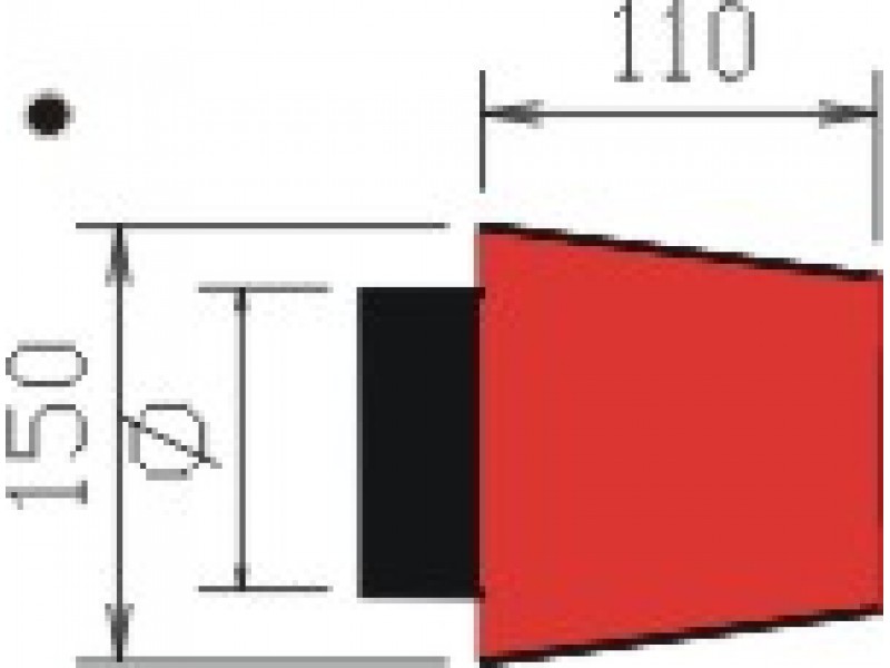 FILTRO ASPIRAZIONE DIRETTA: 100MM Ø ATTACCO / 0 °/ 150MM Ø BASE