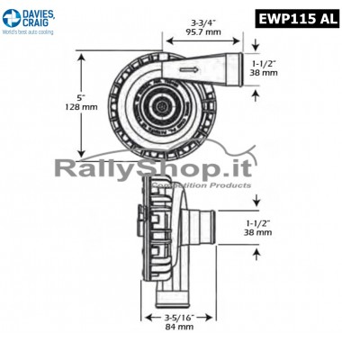 POMPA ACQUA ELETTRICA PLUS ALLUMINIO (115 LITRI/MINUTO)  EWP8040