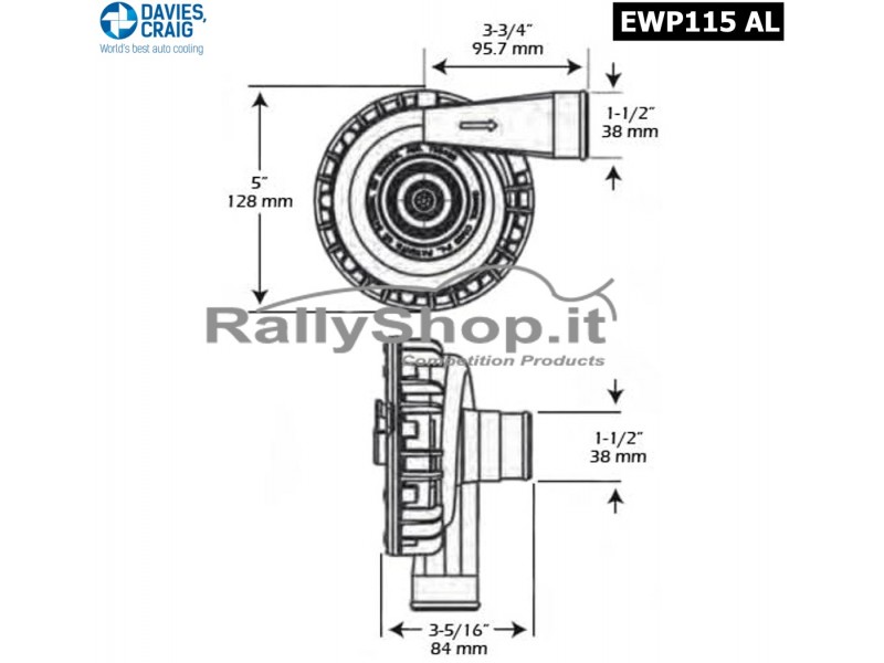 POMPA ACQUA ELETTRICA PLUS ALLUMINIO (115 LITRI/MINUTO)  EWP8040-EWP8040