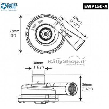 POMPA ACQUA ELETTRICA PLUS ALLUMINIO (150 LITRI/MINUTO) EWP8060