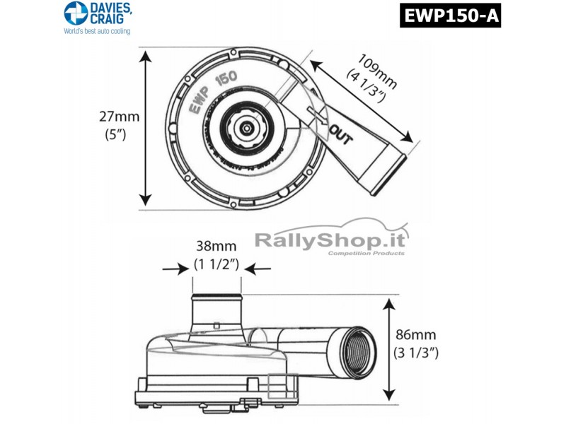 POMPA ACQUA ELETTRICA PLUS ALLUMINIO (150 LITRI/MINUTO) EWP8060-EWP8060