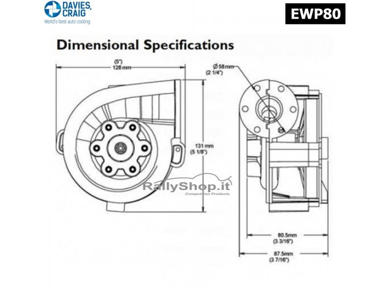 POMPA ACQUA ELETTRICA STANDARD (80 LITRI/MINUTO) EWP8005-EWP8005