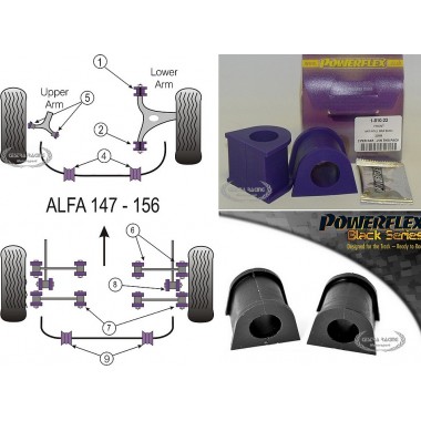 ALFA ROMEO 147 (00-10), 156 (97-07), GT (03-10) (KIT 2 PEZZI)