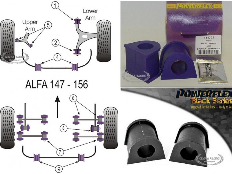 ALFA ROMEO 147 (00-10), 156 (97-07), GT (03-10) (KIT 2 PEZZI)