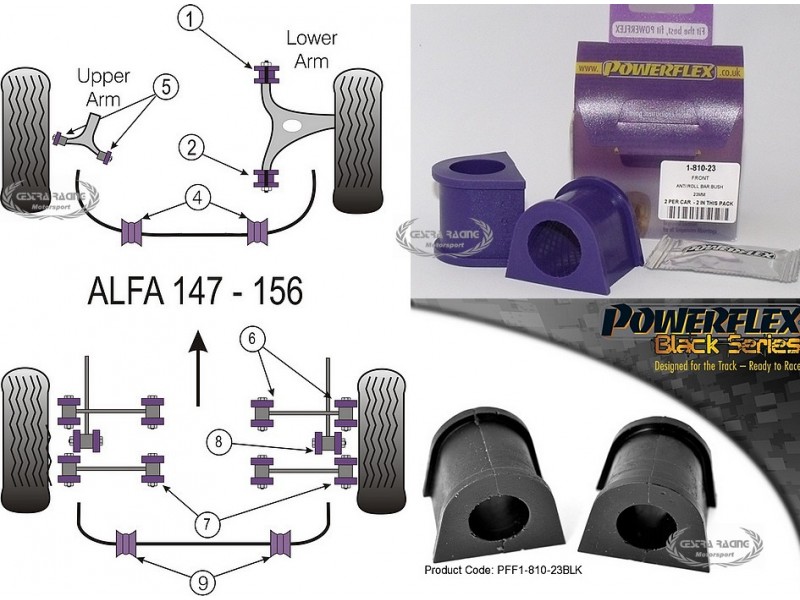 ALFA ROMEO 147 (00-10), 156 (97-07), GT (03-10) (KIT 2 PEZZI)