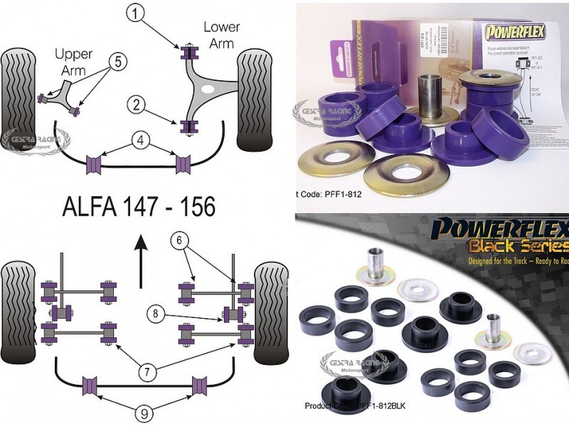 ALFA ROMEO 147 (00-10), 156 (97-07), GT (03-10) (KIT 2 PEZZI)