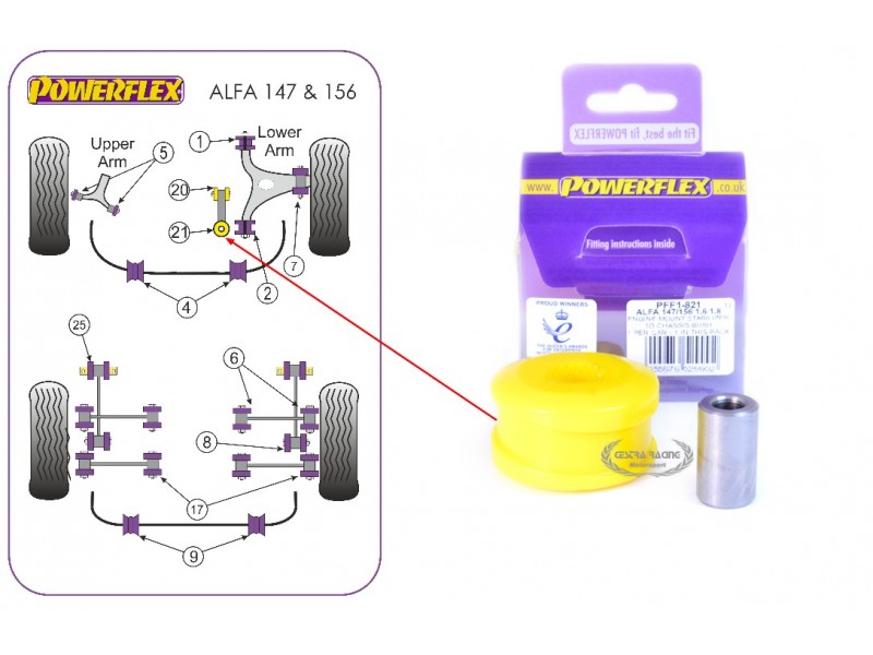 ALFA ROMEO 147 (00-10), 156 (97-07), GT (03-10) (KIT 1 PEZZO)