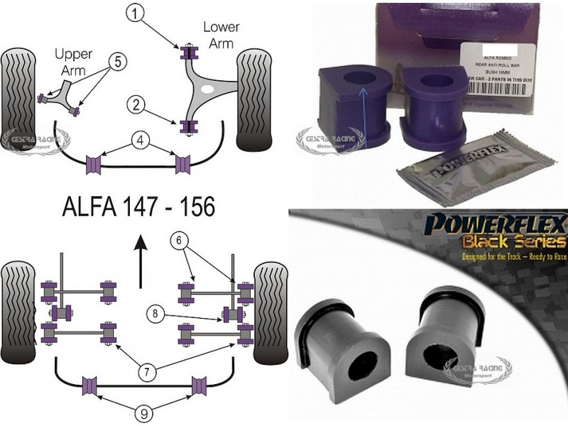 ALFA ROMEO 147 (00-10), 156 (97-07), GT (03-10) (KIT 2 PEZZI)