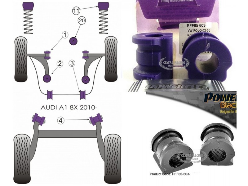 AUDI - A1 (8X) (2010-) 2WD / S1 (8X) 2014> (KIT 2 PEZZI)