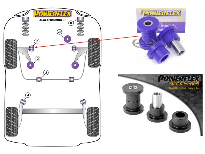 AUDI - A1 (8X) (2010-) 2WD / S1 (8X) 2014> (KIT 2 PEZZI)