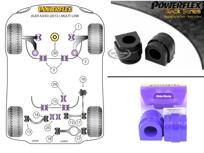 AUDI - A3 (8V) INCL. S3 (2013>) (KIT 2 PEZZI)