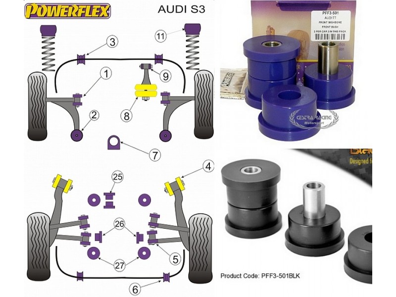 AUDI - S3 (8L) 4WD - A3 (8L) 2WD (99-03) (KIT 2 PEZZI)