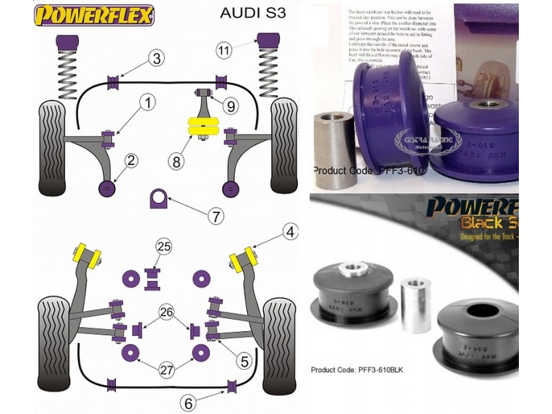 AUDI - S3 (8L) 4WD - A3 (8L) 2WD (99-03) (KIT 2 PEZZI)