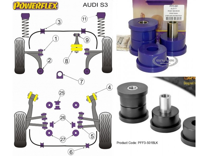 AUDI - S3 (8L) 4WD - A3 (8L) 2WD (99-03) (KIT 2 PEZZI)