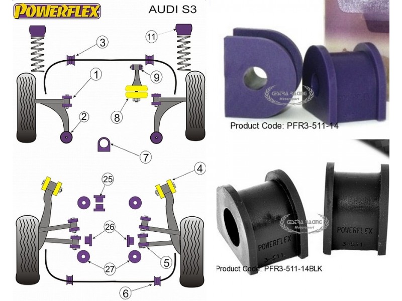 AUDI - S3 (8L) 4WD (99-03) (KIT 2 PEZZO)