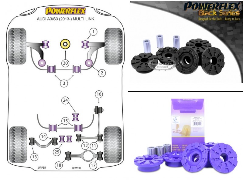 AUDI - A3 (8V) / S3 (8V) 2013> / RS3 (8V) 2015> (KIT 2 PEZZI)