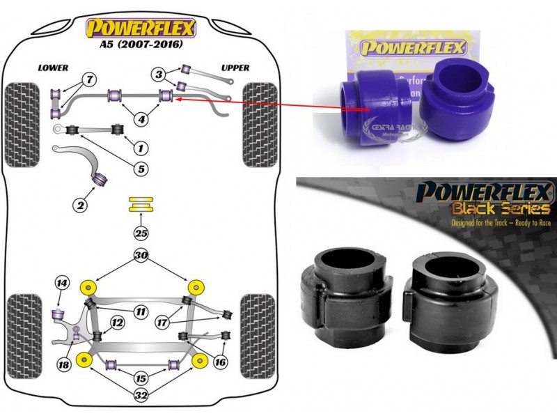 AUDI - A5 / S5 / RS5 (8T-8F-B8) 07>16 (KIT 2 PEZZI)