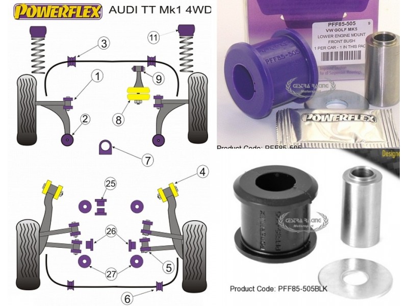 AUDI - TT Mk1 Type 8N (2WD-4WD) 1999>2006 (KIT 1 PEZZO)