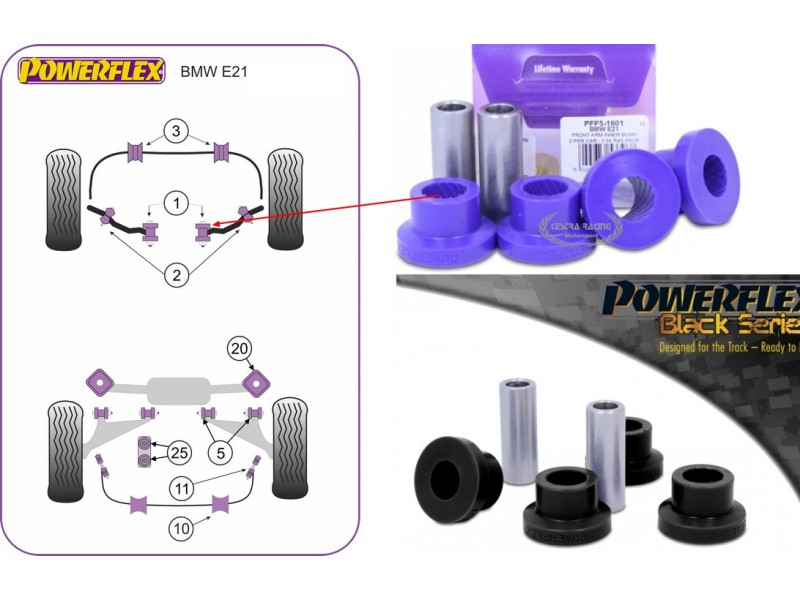 BMW - SERIE 3 - E21 (1975 - 1978) - 1978 - 1983 (KIT 2 PEZZI)