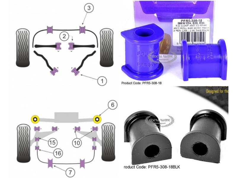 BMW - E28 5 SERIE (82>88), E24 6 SERIES (82>89) (KIT 2 PEZZI)