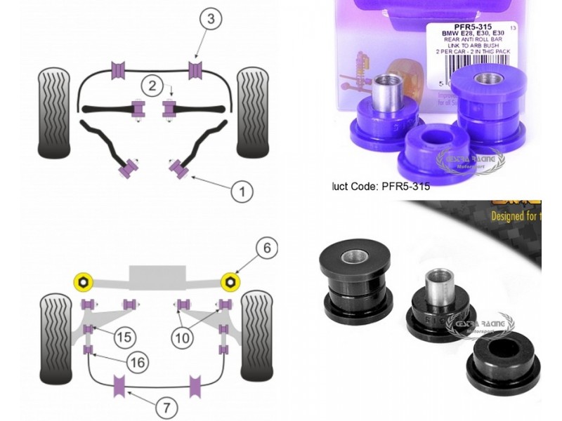 BMW - E28 5 SERIE (82>88), E24 6 SERIES (82>89) (KIT 2 PEZZI)