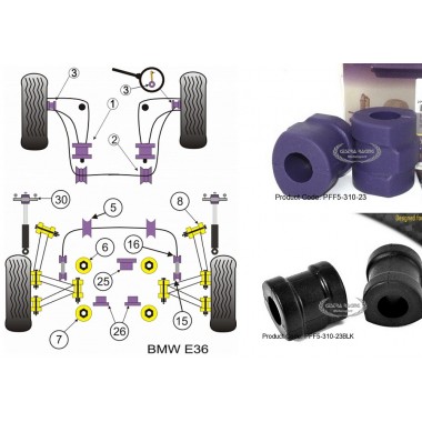 BMW - SERIE 3 - E36 1990>1998 (KIT 2 PEZZI)