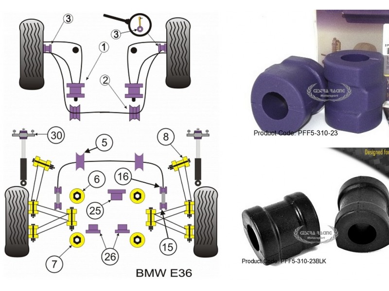 BMW - SERIE 3 - E36 1990>1998 (KIT 2 PEZZI)