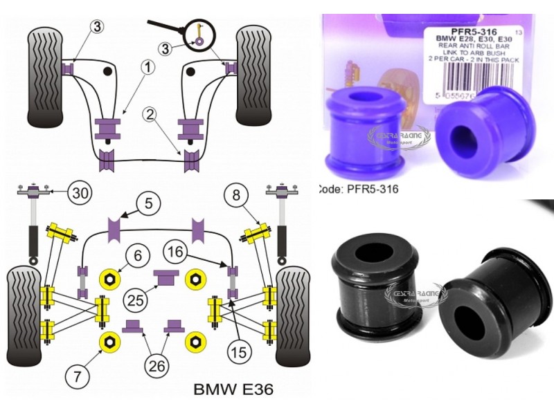 BMW - SERIE 3 - E36 1990>1998 (KIT 2 PEZZI)