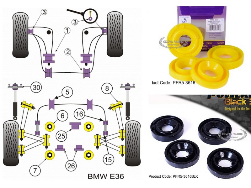 BMW - SERIE 3 - E36 1990>1998 (KIT 2 PEZZI)