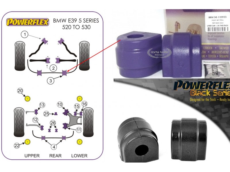 BMW - S. 5 E39 (540 TOUR./520>530 BERL + TOUR./535>540) (KIT 2 PEZZI)