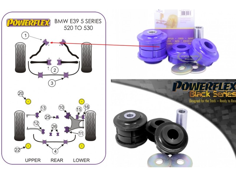 BMW - S. 5 E39 (540 TOUR./520>530 BERL + TOUR./535>540) (KIT 2 PEZZI)