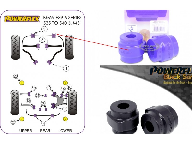 BMW - S. 5 E39 (540 TOUR./520>530 BERL + TOUR./535>540) (KIT 2 PEZZI)