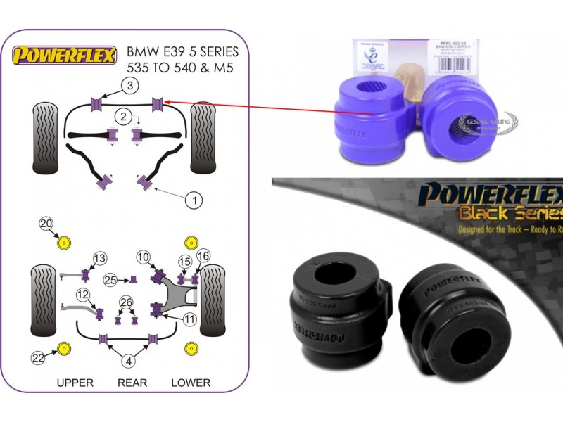 BMW - S. 5 E39 (540 TOUR./520>530 BERL + TOUR./535>540) (KIT 2 PEZZI)