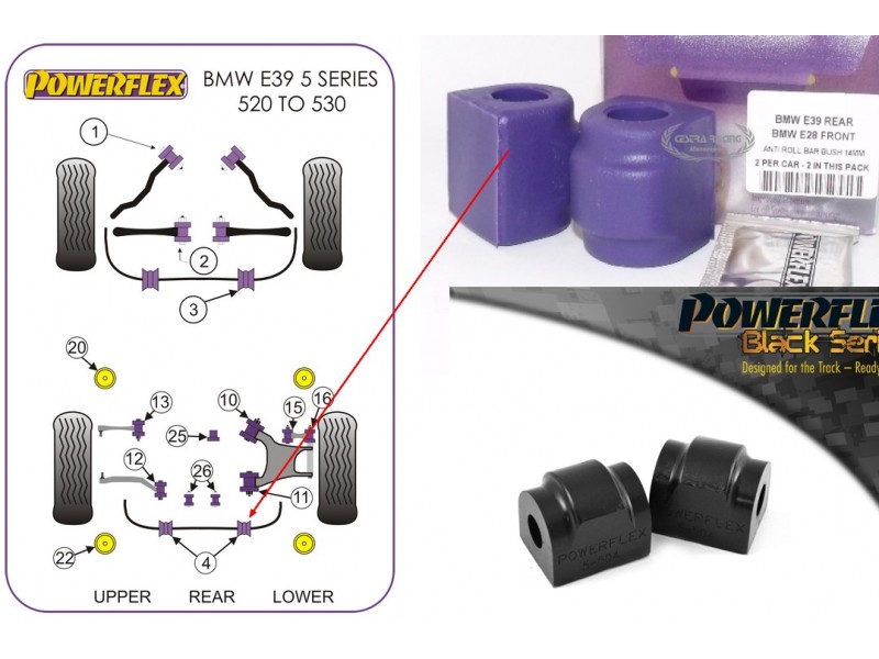 BMW - S. 5 E39 (540 TOUR./520>530 BERL + TOUR./535>540) (KIT 2 PEZZI)