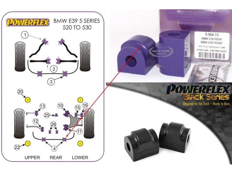 BMW - S. 5 E39 (540 TOUR./520>530 BERL + TOUR./535>540) (KIT 2 PEZZI)